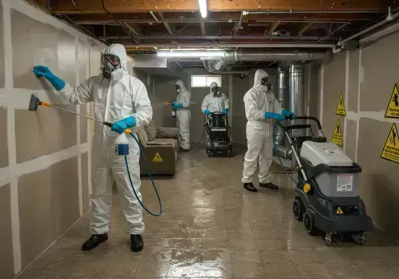 Basement Moisture Removal and Structural Drying process in Baldwin Park, CA